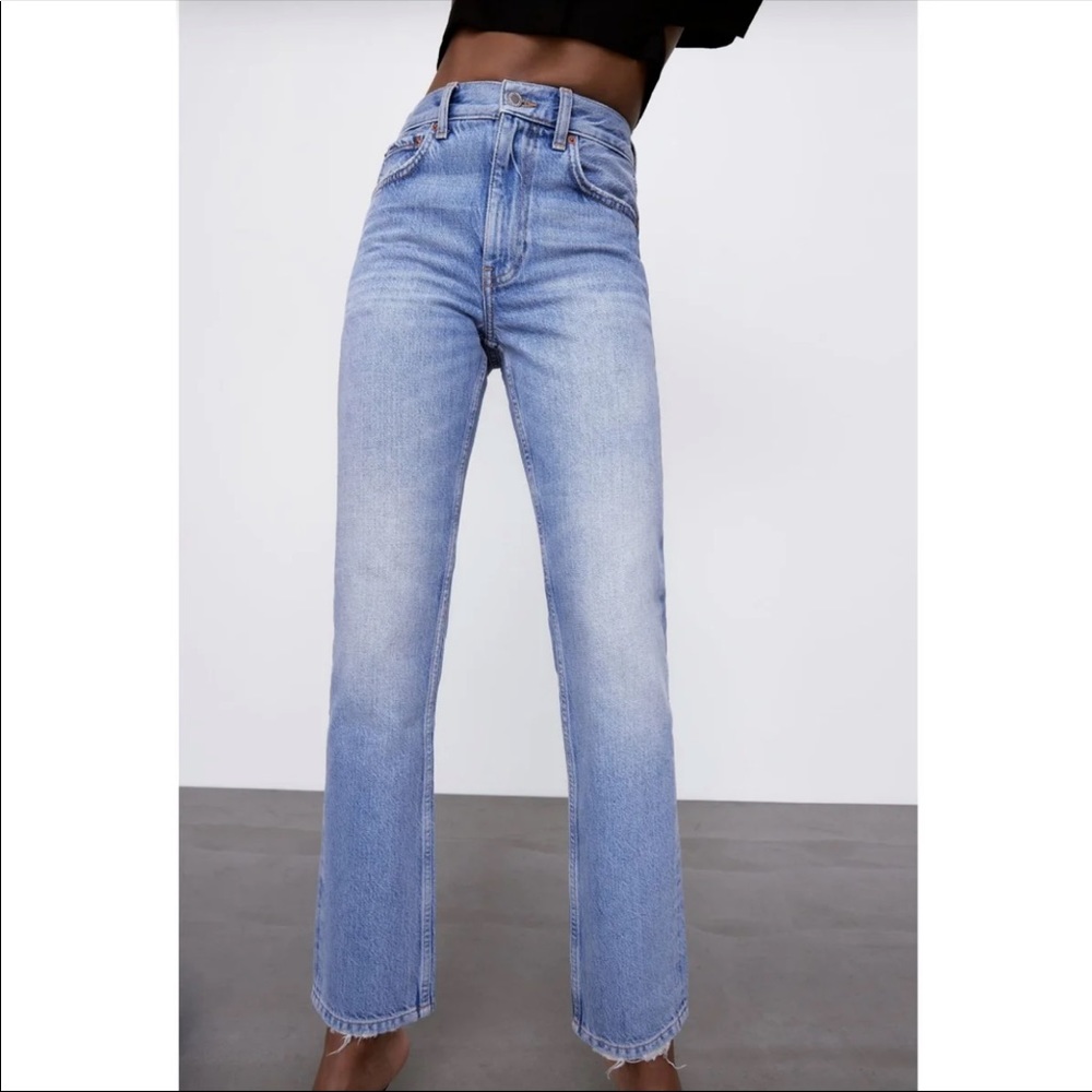 Zara The Truth Slim Jeans in Sky Blue Size 14 - Picture 4 of 14
